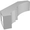 Ekena Millwork 3 1/2-in. W x 12-in. D x 12-in. H Balboa Architectural Grade PVC Knee Brace BRCP035X12X12BOA - alternate 4